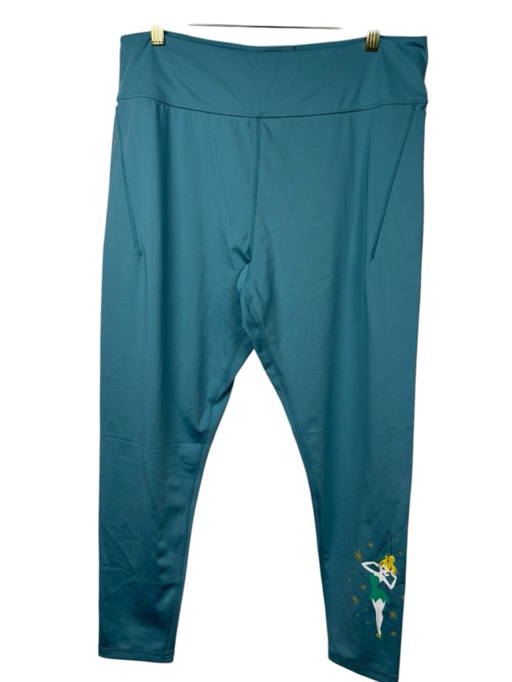 Disney Leggings Tinker Bell High Rise Teal XL Fairycore Athleisure